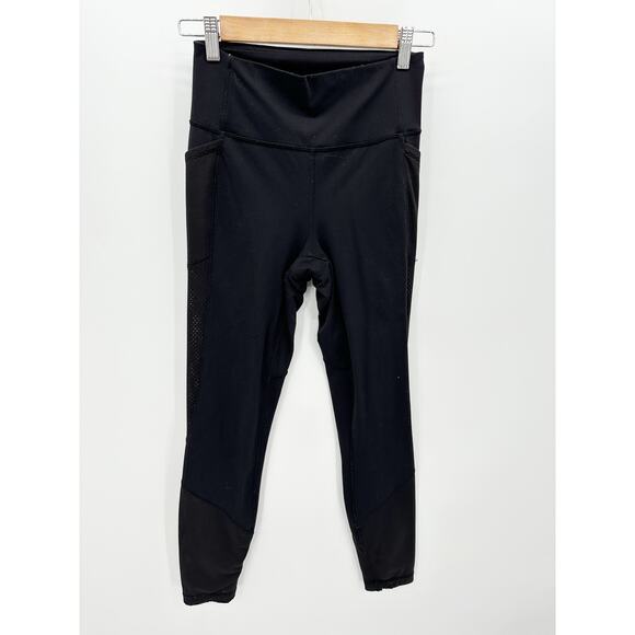 Lululemon Black High Rise Compression Leggings Mesh Sides Womens Size 4-6 - Picture 1 of 6